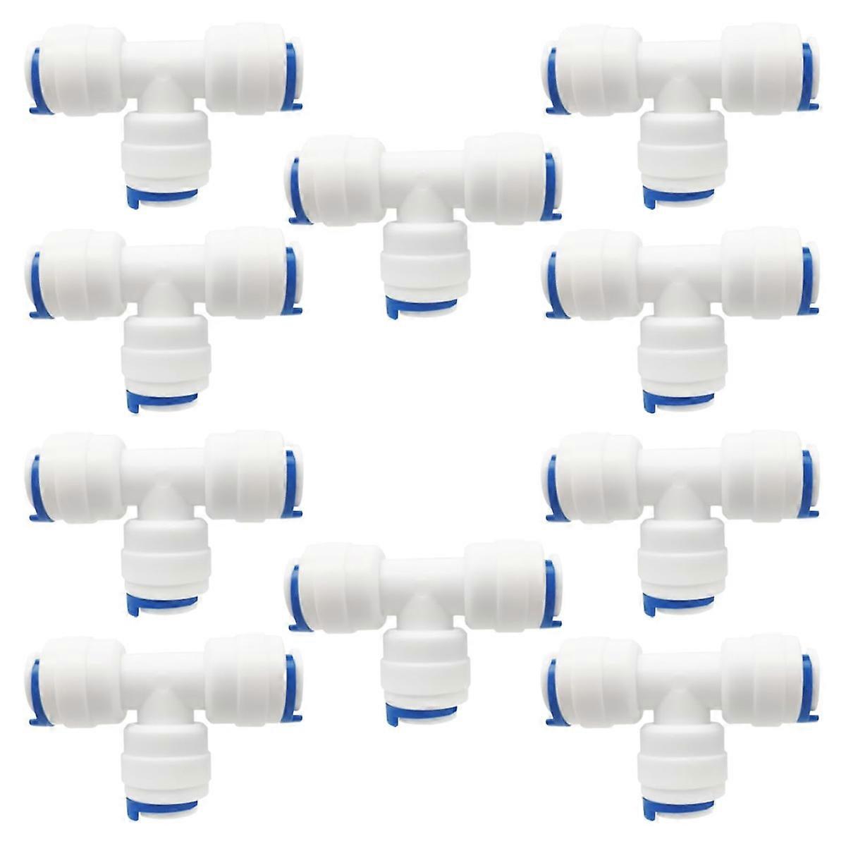 Advanced Plumbing Innovation, Quick Connect Fitting for Seamless Integration, Thermoplastic Material, Non-Toxic, White,Blue, 10-Count
