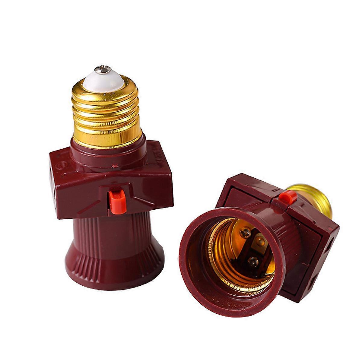 LED Bulb Adapter, E27 Lamp Socket With Switch For Enhanced Control, Portable And Durable Design Ensures Reliability, 2 Pack