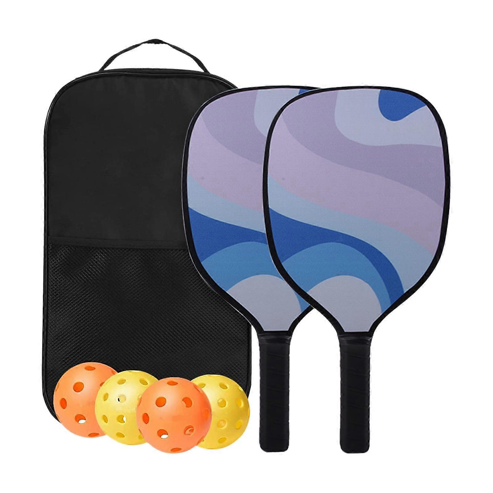 s Set of 2 Racket 4 Balls and Portable Storage Bags Unisex Pink