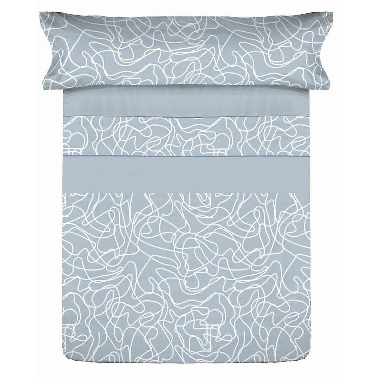 Bedding Set Tejidos Reina Blue Double Mattress