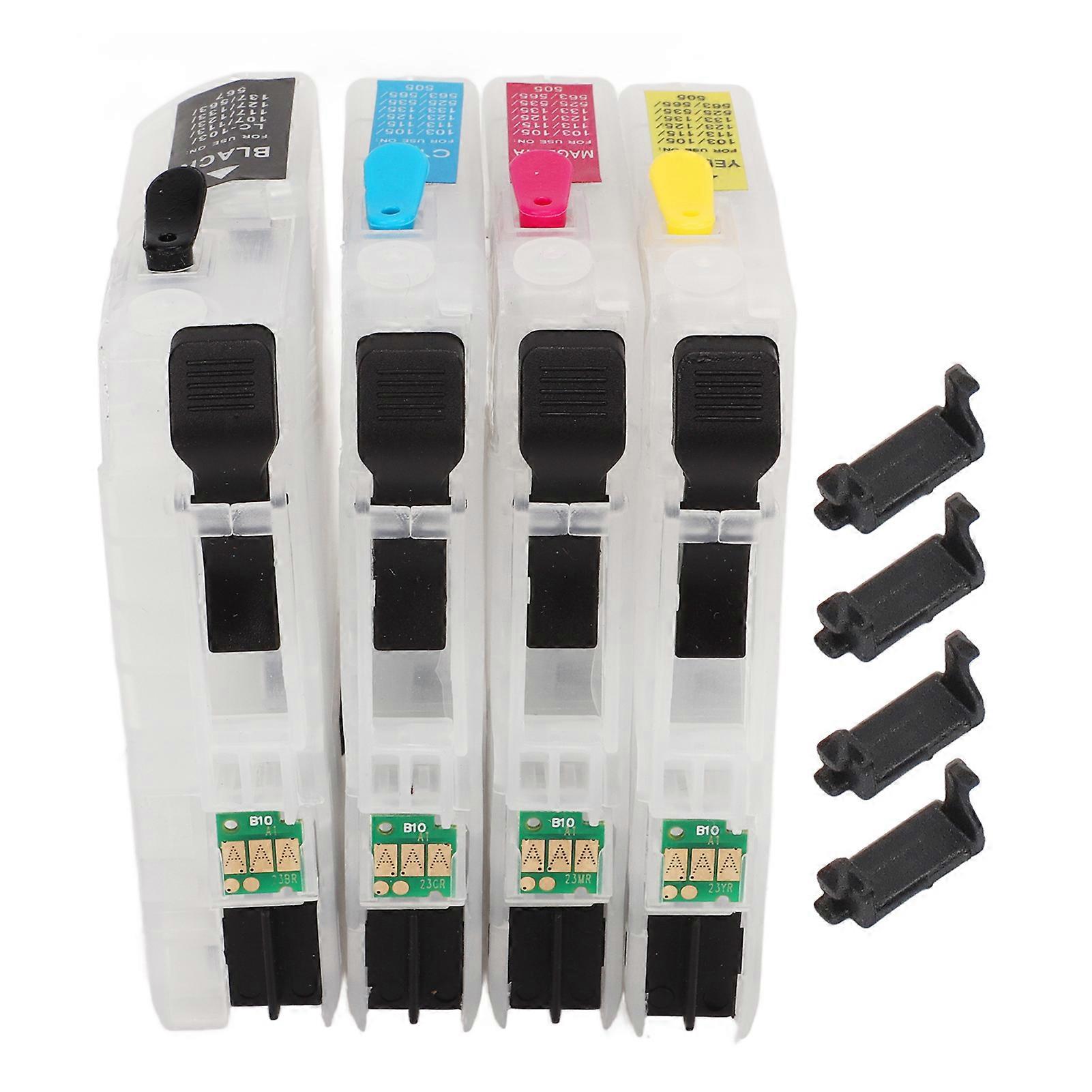 Ink Cartridges Compatible Refill Replacement With Permanent Chip 4 Colors for Inkjet Printer