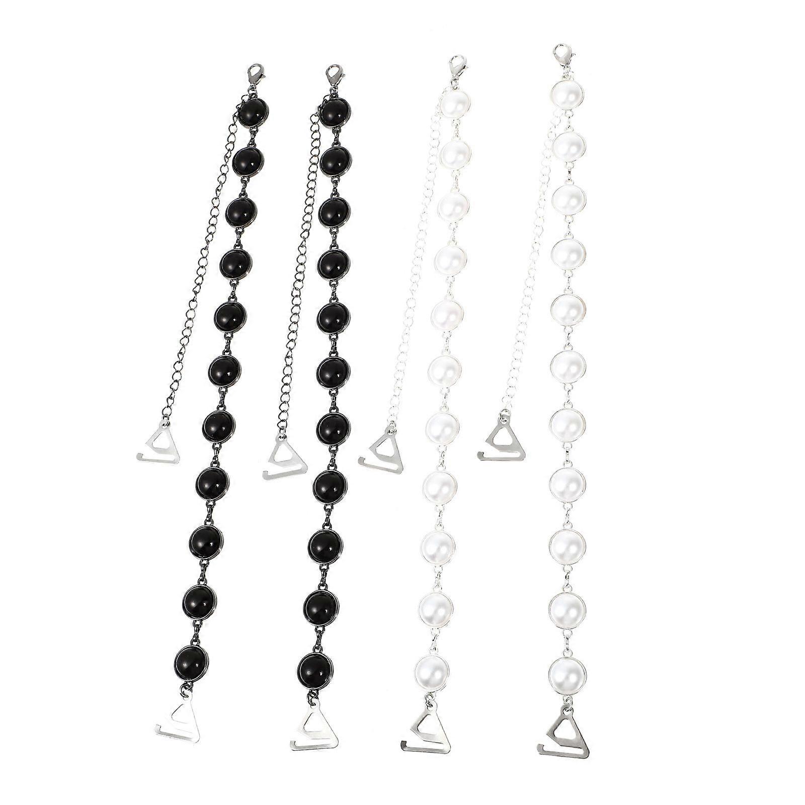 2 par Pearl Bra stropper Justerbare BH-stropper Pearl Bra stropper til bryllup