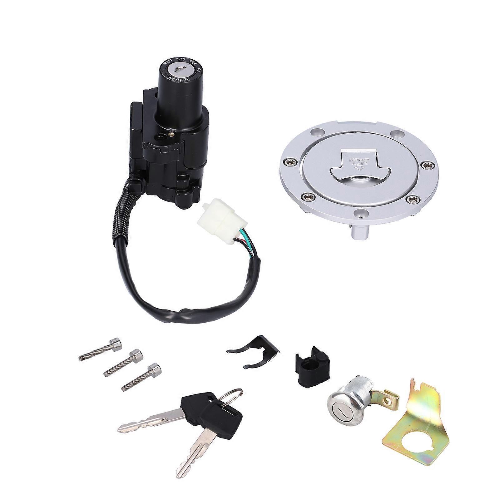 Motorcycle Lock Set for Switch Fuel Cover Ignition Seat with General Key Fit for MT03 MT‑03 2006‑2012