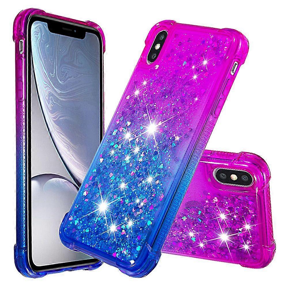 Case for iPhone XS MAX Liquid Glitter Funny Bling Shiny Crystal Flowing Sparkle Moving Cover Clear Bumper Compatible with iPhone XS MAX