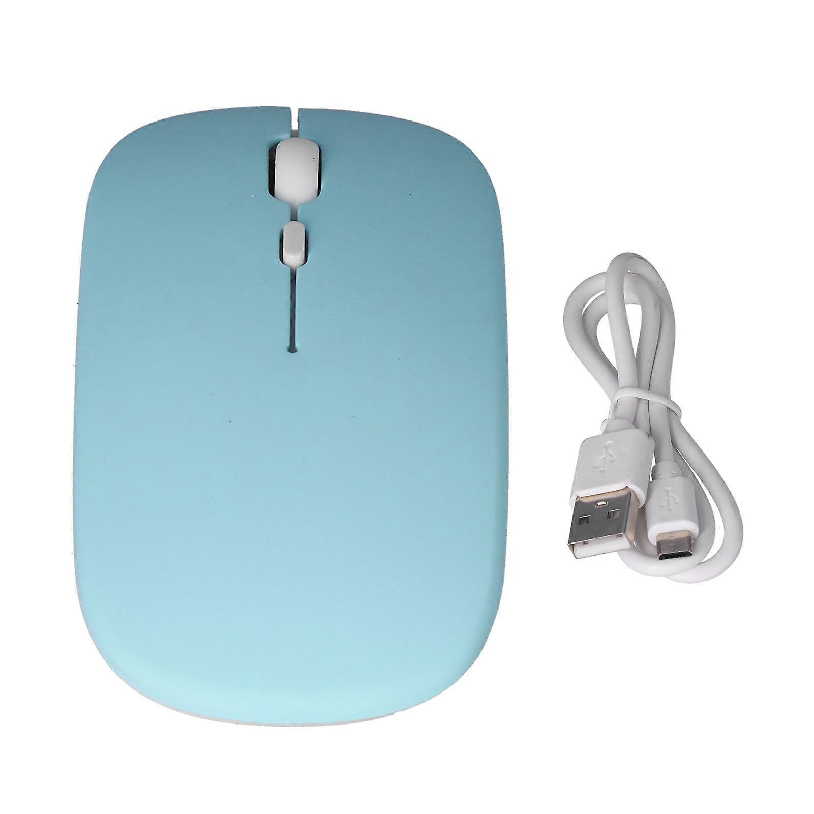 Wireless Mouse Rechargeable DualMode 2.4G Ergonomic Mute Optical Computer Accessories(Green )