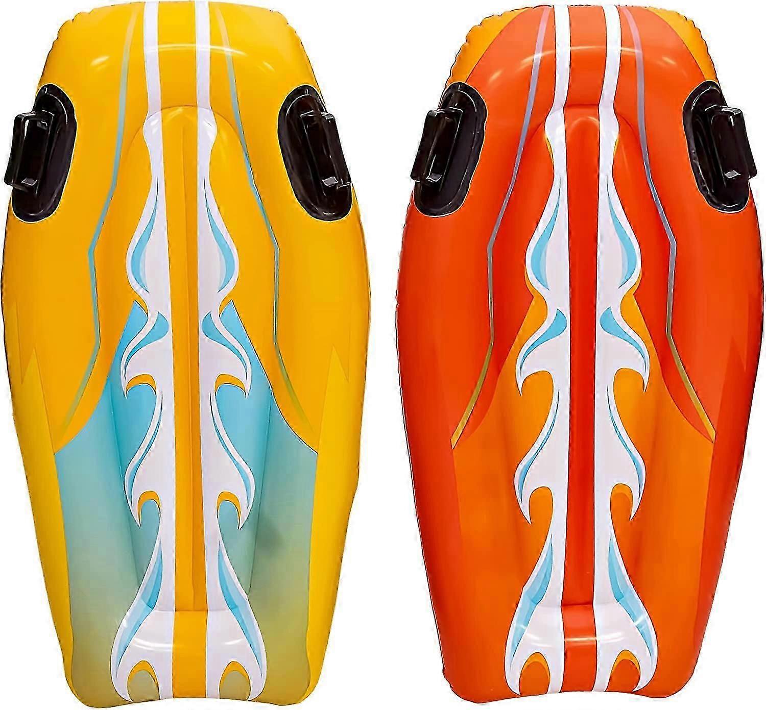 2 Inflatable Kids Boogie Boards for Beach