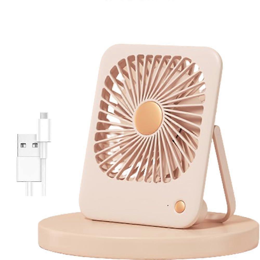 Mini Personal Desk Table Fan Small USB Rechargeable Battery for Home Office 180° Foldable