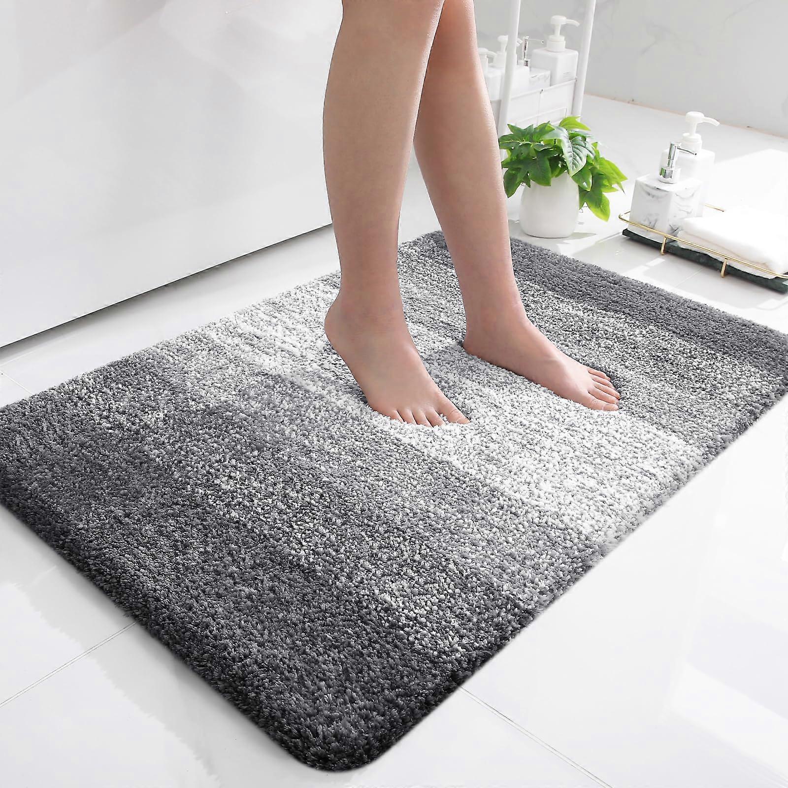 Extra Soft Microfiber Bath Mats 36" x 24" Quick Dry Machine Washable Absorbent Bathroom Floor Mat