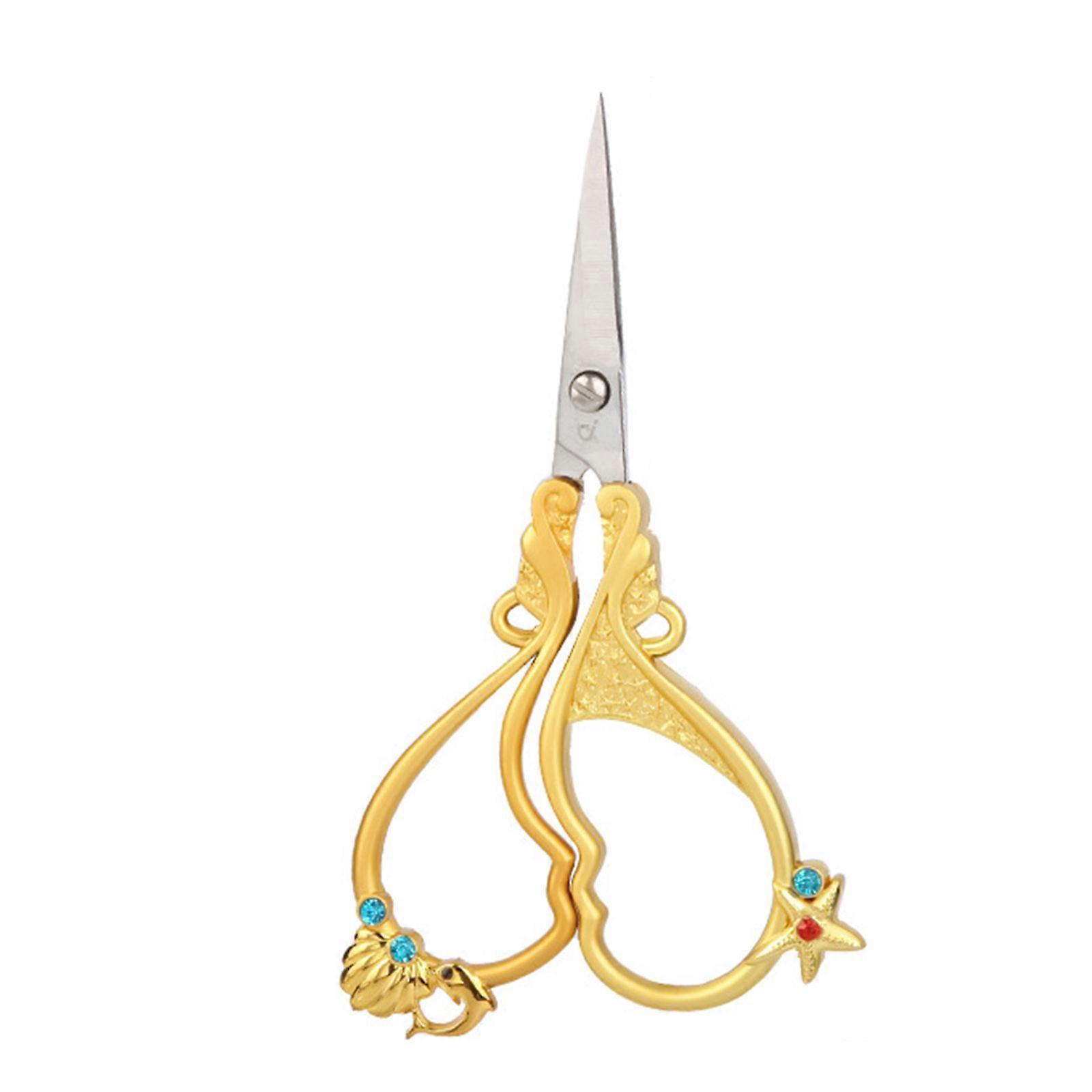 Vintage Embroidery Scissor Retro Handmade Farbric Crafts Thread Cutting for Beginners Starters DIY Crafts Scissors