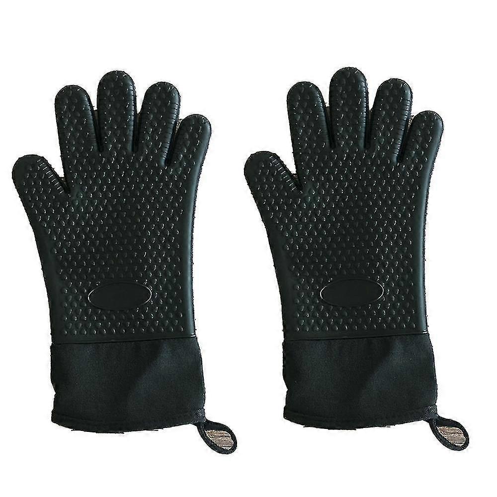 Heat-Resistant Silicone BBQ Kitchen Gloves for Cooking