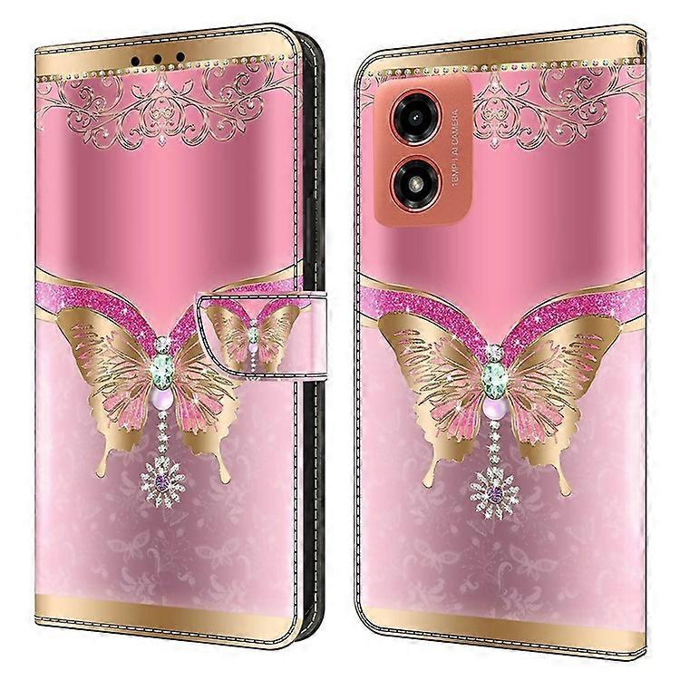 Compatible For Motorola Moto G04 4G Cover 3D Pattern Printing Wallet Leather Phone Case