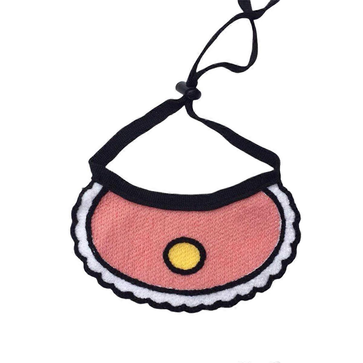 Bavete pentru pisici și câini, eșarfă, guler reglabil, eșarfă cu inimă drăguță pentru animale de companie (roz, S)