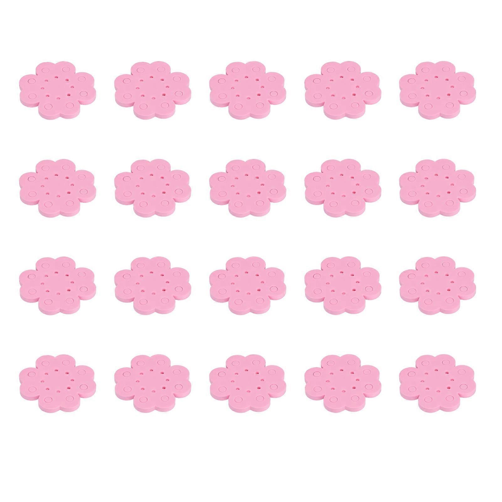 20Pcs Foam Test Tube Rack Vibrant Color Flexible Washable Reusable Test Tube Holder for Laboratory Pink Flower 16 Holes for 0.2ml 1.5ml Tube