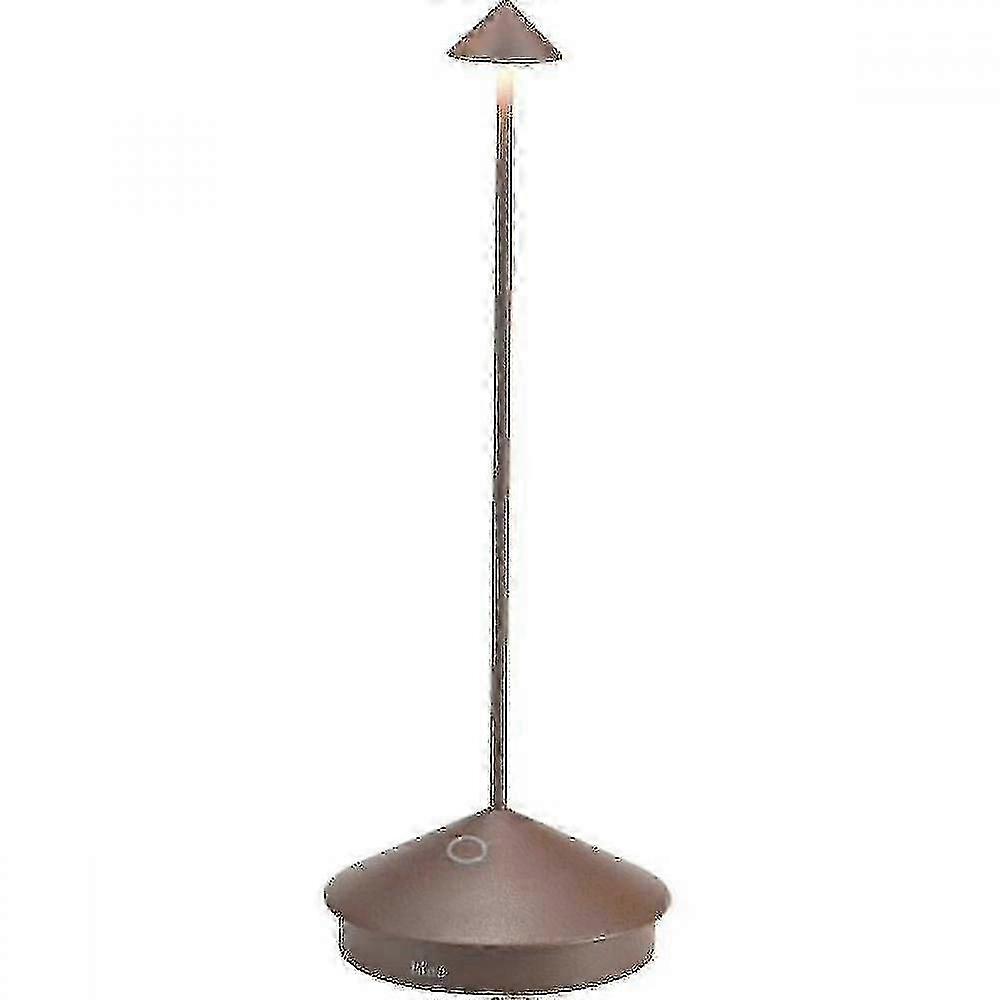 Corten-Wellngs LED Table Lamp with Dimmable Function, IP54-Rated, Indoor/Outdoor Use, Charging Base, EU Plug - Zafferano Pina Pro