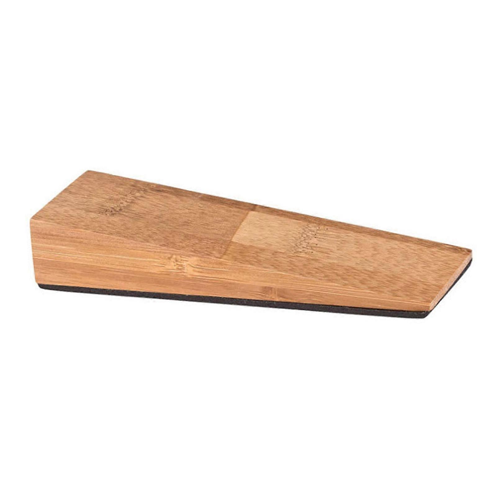 Door Stopper Non Slip Triangle Beech Noise Elimination Wood Door Stopper Wedge for Home
