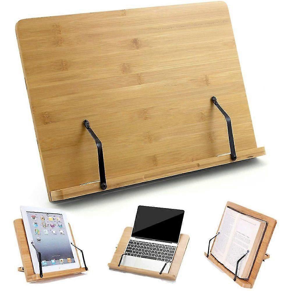 ブックスタンド、レシピブックスタンド、読書用ブックホルダー - バンブーキッチンスタンド