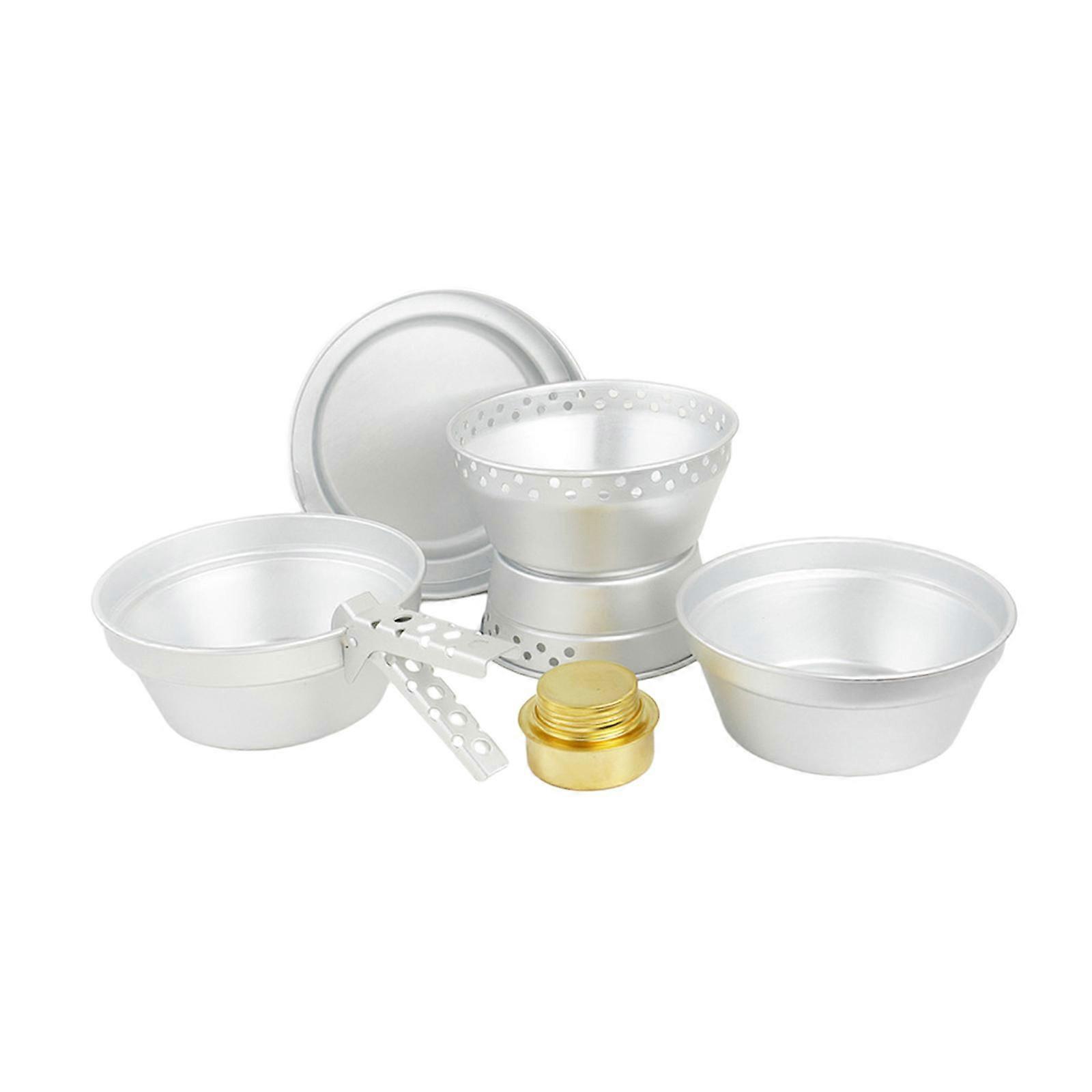 7Pcs Camping Cookware Set Tableware Cooking Set for BBQ Camping Backpacking