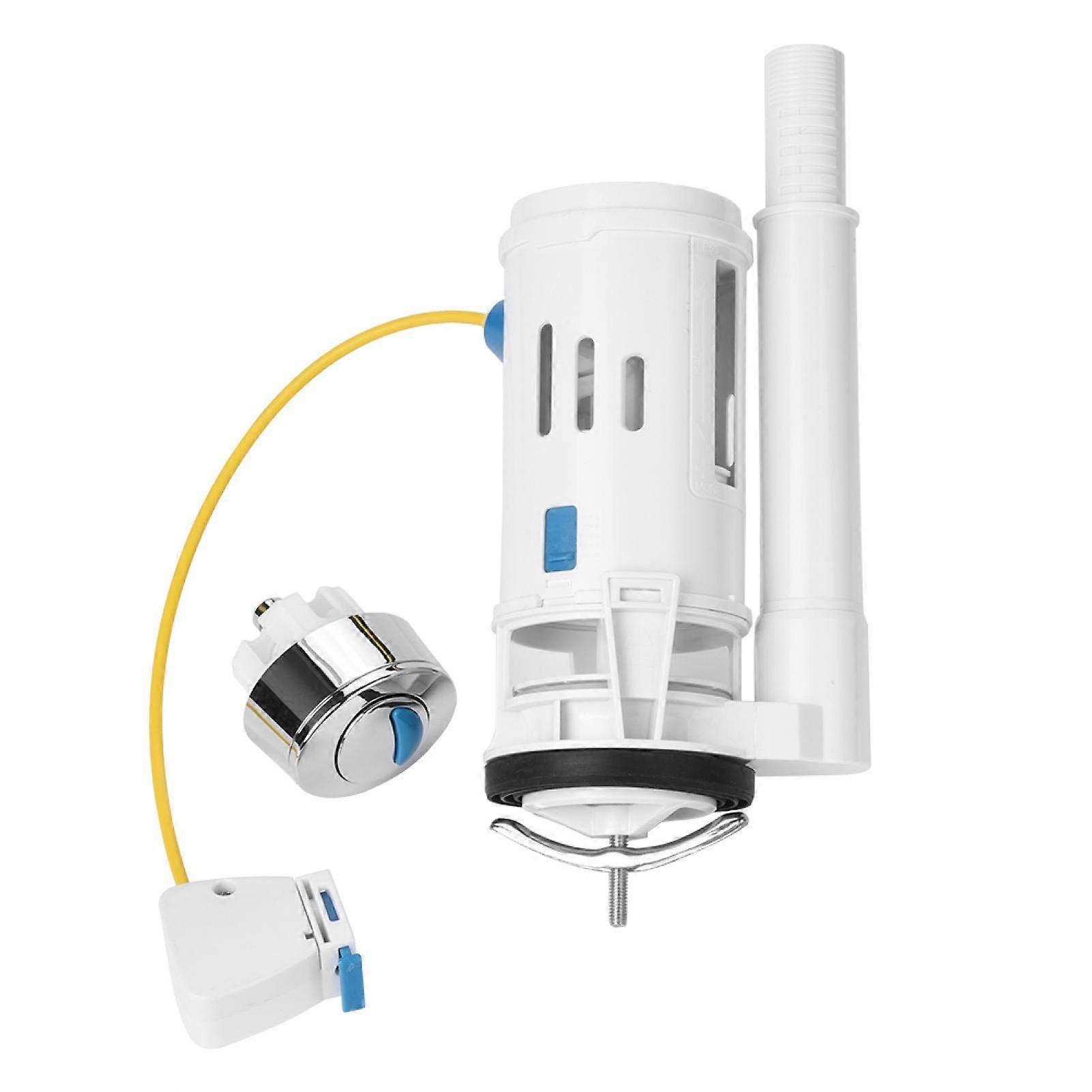 Toilet Flush Valves ABS Plastic Toilet Fitting Push Button Dual Drain Valve Water (# 1)