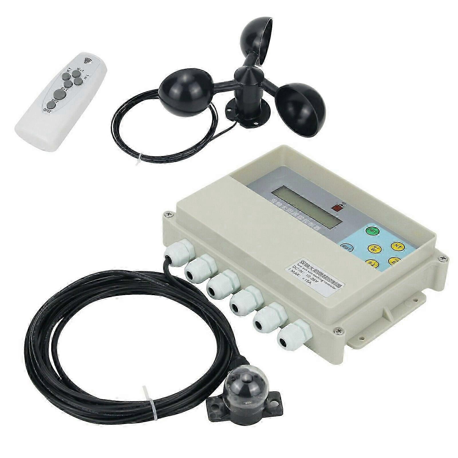 (D) 2022 Dual Axis Solar Tracker Controller Automatic Solar Tracking Remote Control