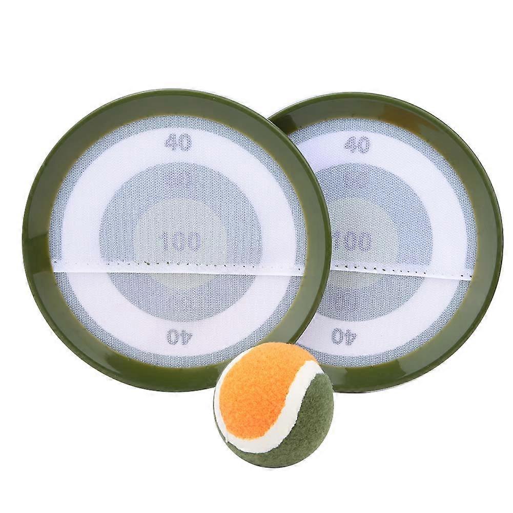 Children Toys Interactive Throwing and Catching Set with Round Target Plate Hook&loop Ball