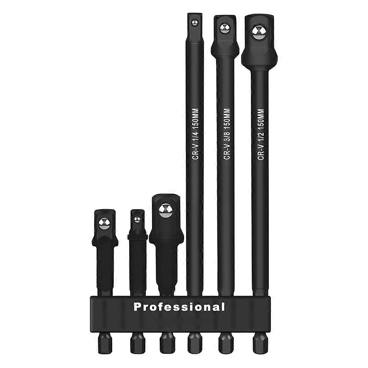 Impact Socket Adapter Set,1/4-in Hex Shank Impact Driver Socket Extension 1/4in 3/8in 1/2in Drive