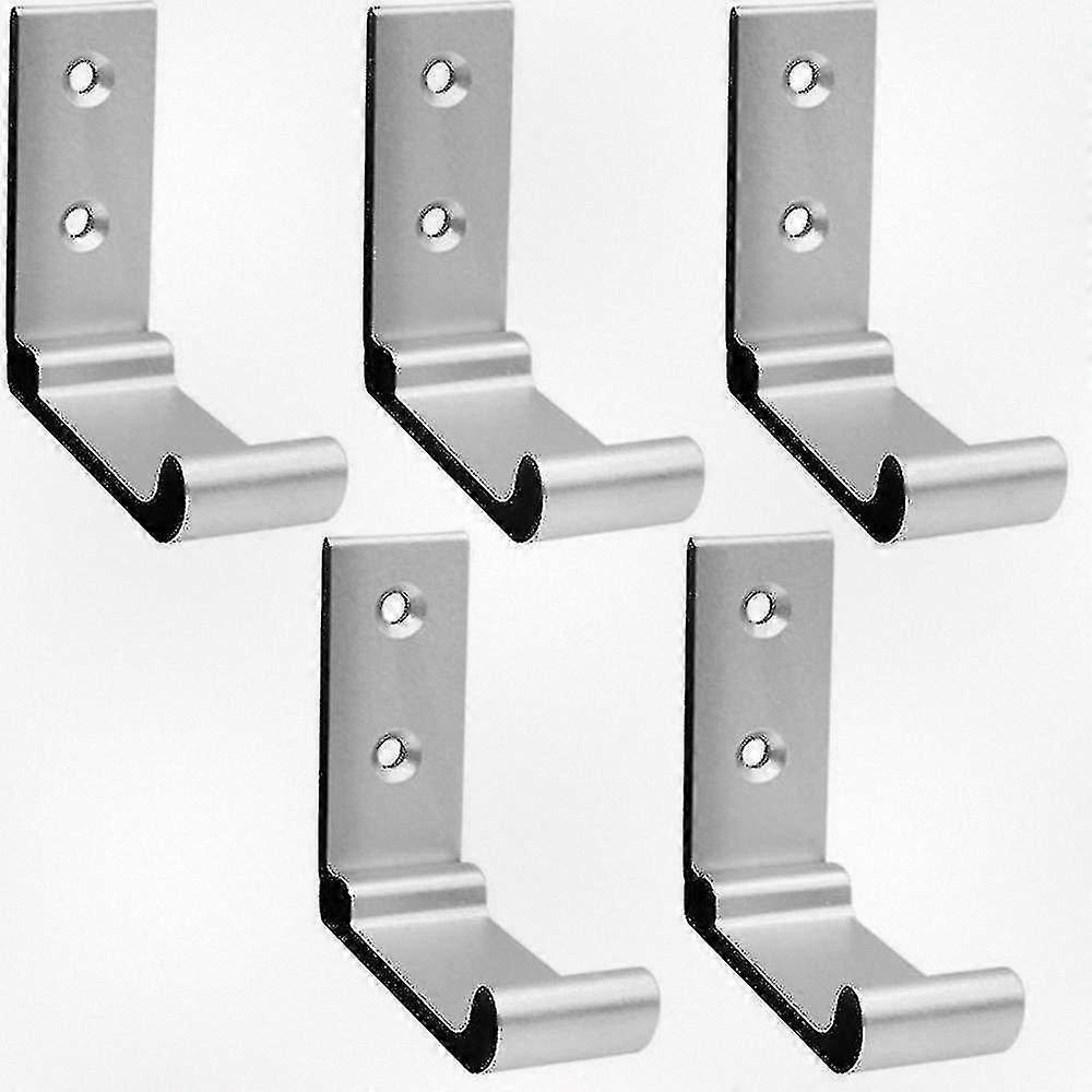 Set of 5 Foldable Wall Hooks for Towels and Clothes - 90-Degree Adjustable Design