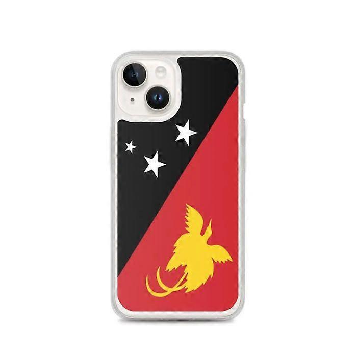 Phone Case - PIXELFORMA - iPhone 14 - Papua New Guinea Flag - Flexible - Transparent