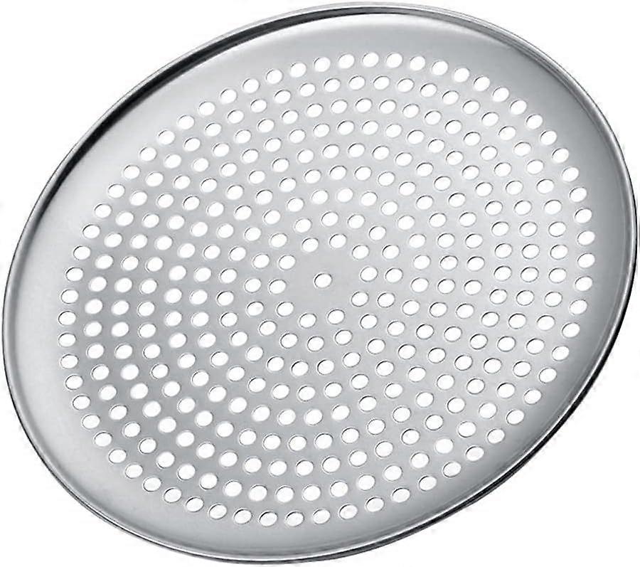 Pizzabakke Pizzapander i rustfrit stål med huller NonStick Rund Pizza Bageplade Plade Ba