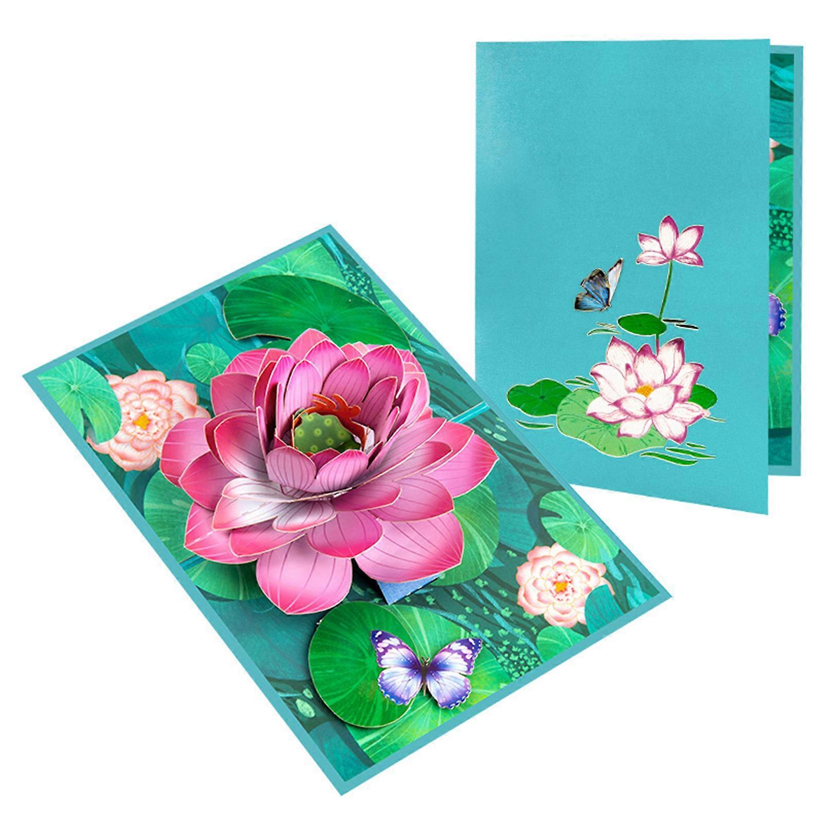 Handcrafted User Friendly 3D Flower Birthday Card with Intricate Paper Design Thinkings of You Greeting Card for Women