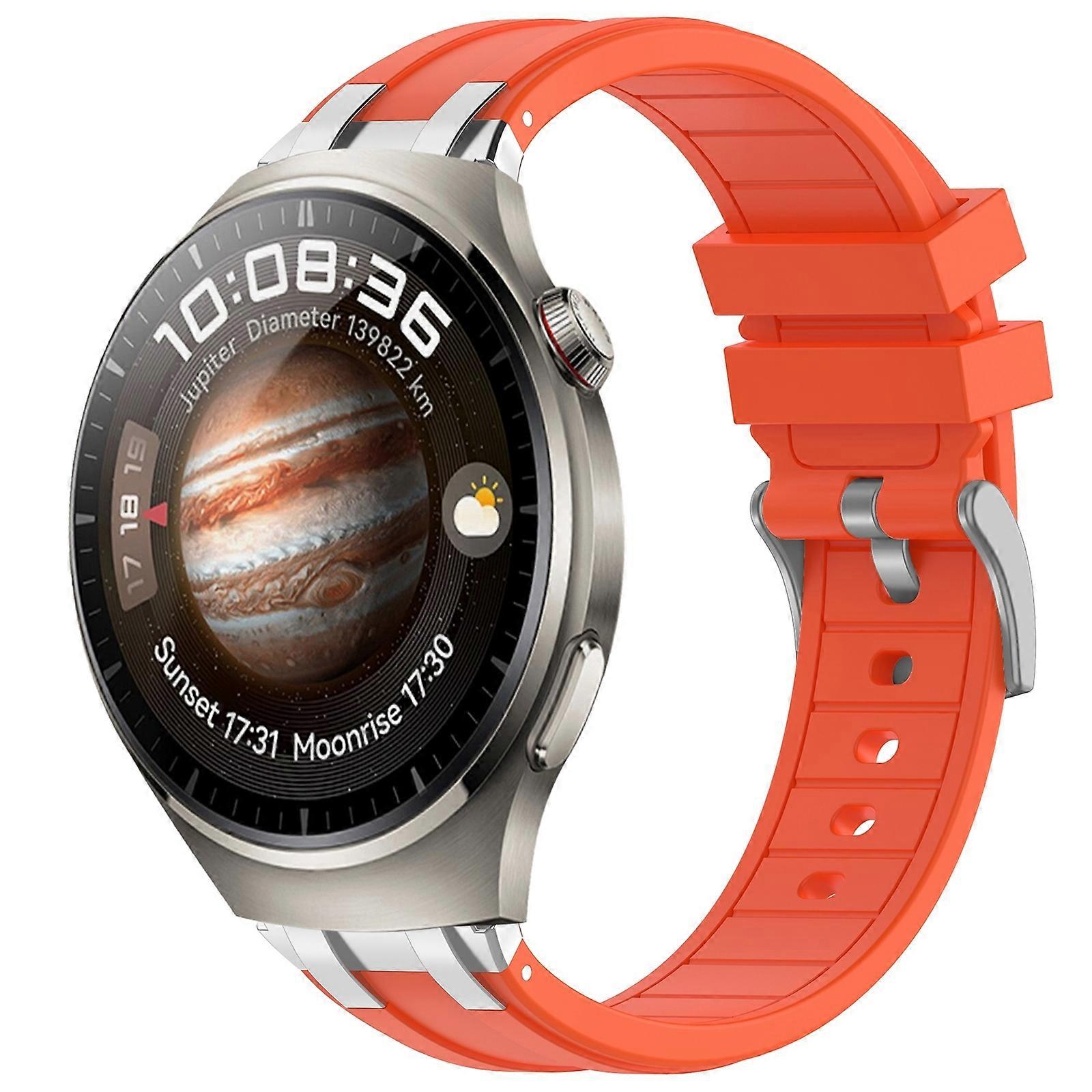 22mm Quick Release Silver Buckle Royal Silicone Watch Band