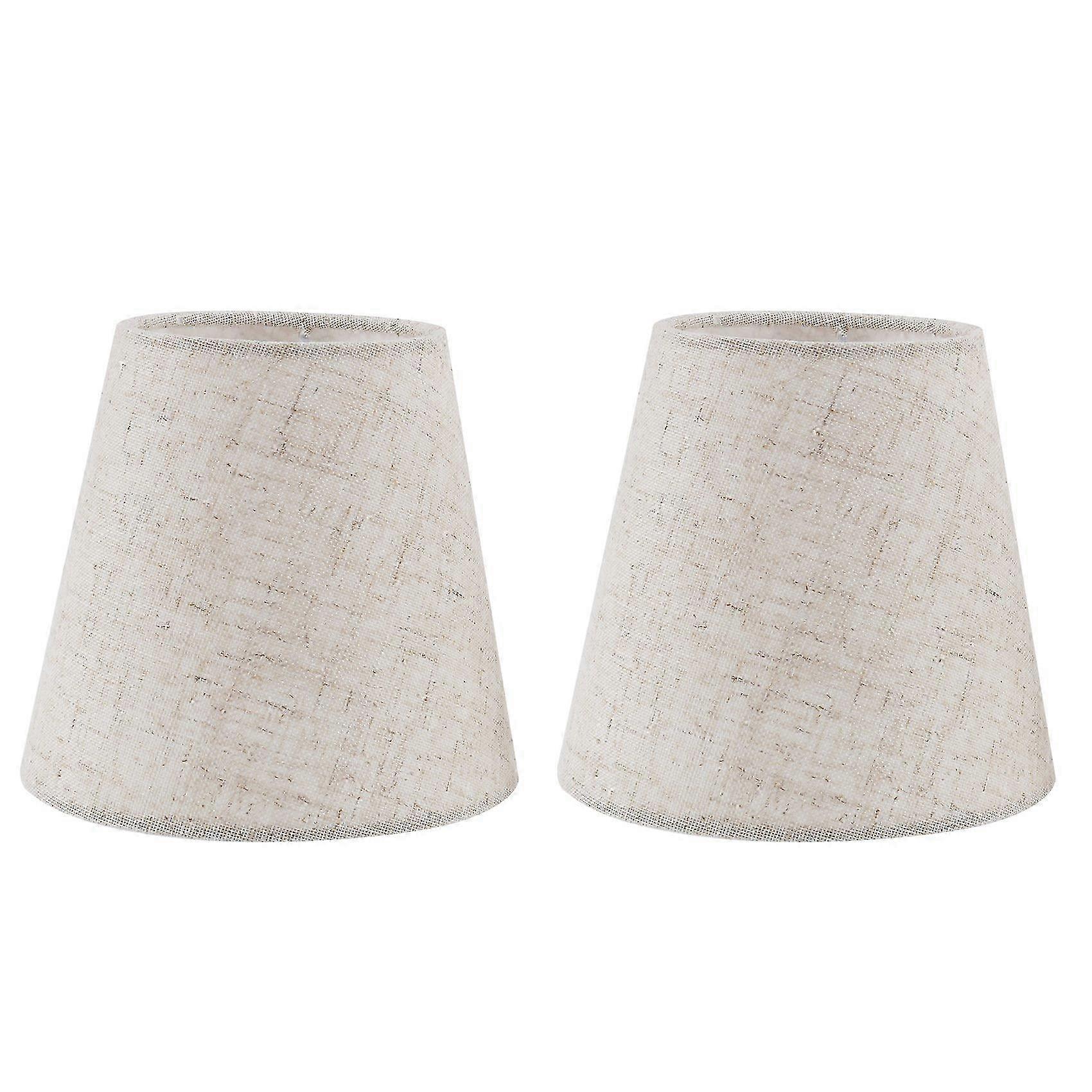 2Pcs Small Lamp Shade Cloth Lamp Cover Chandelier Lamp Dust Cover Fabric Lamp Accessory for Table L