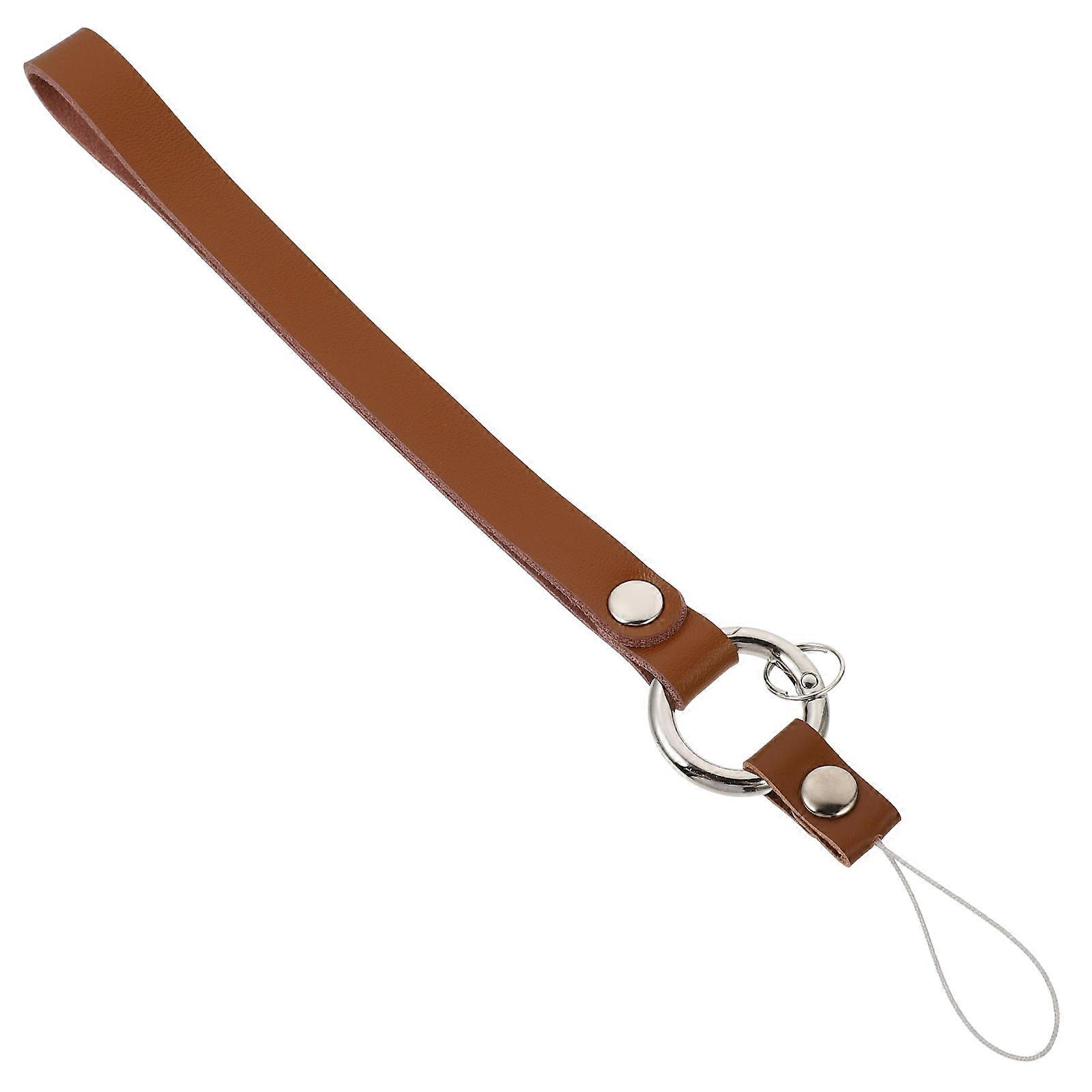 Practical Phone Wrist Strap Camera Cellphone Lanyard Ring Brown for Phone Use Detachable