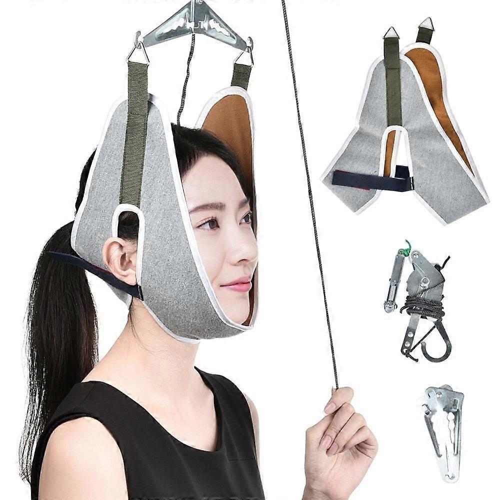 Neck Traction Device, Portable Soft Adjustable Flexible Neck Traction Belt Accessories