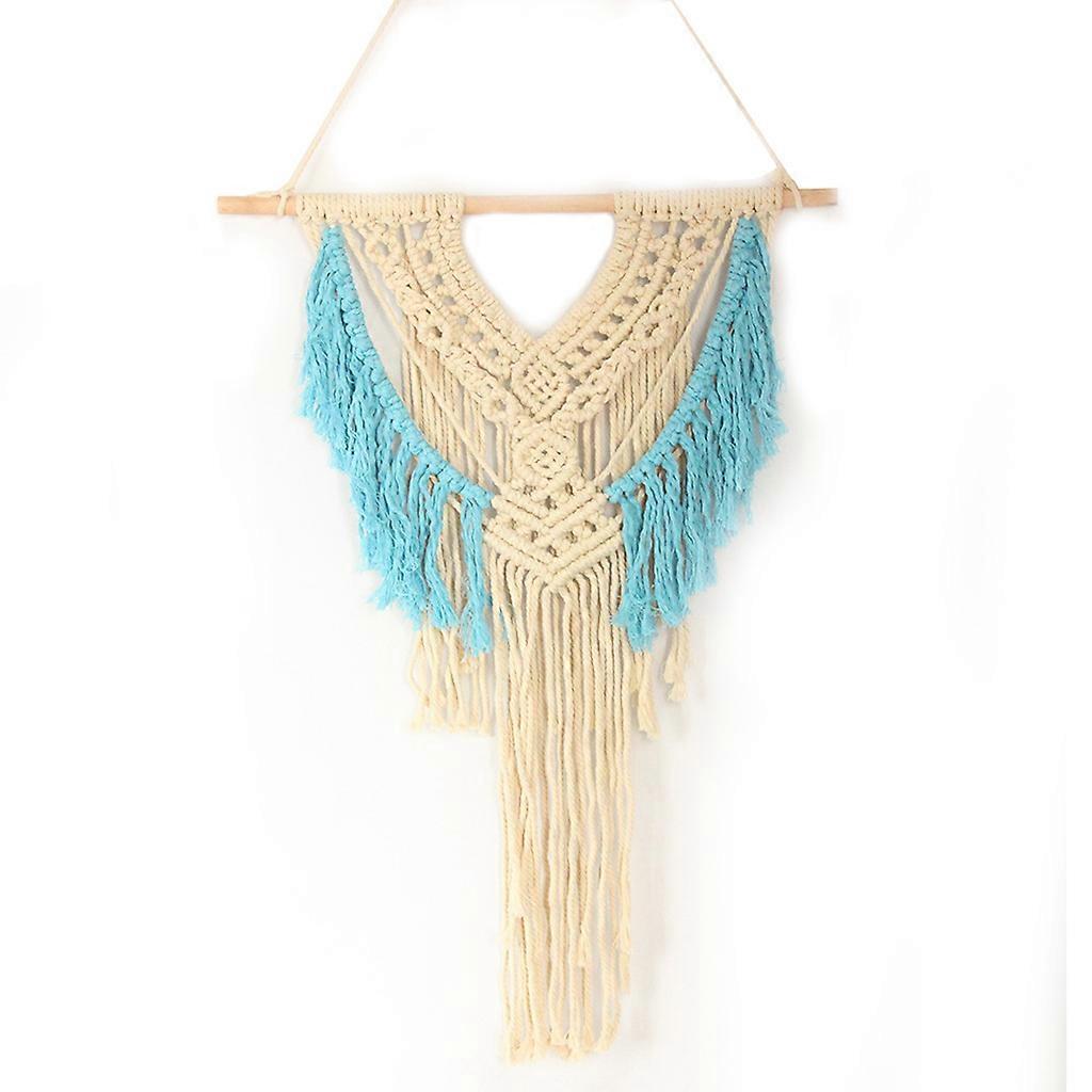 Macrame Woven Wall Hanging Tapestry Boho Chic Bohemian Apartment Dorm Room Home Decoration Photo Props 50x110cm