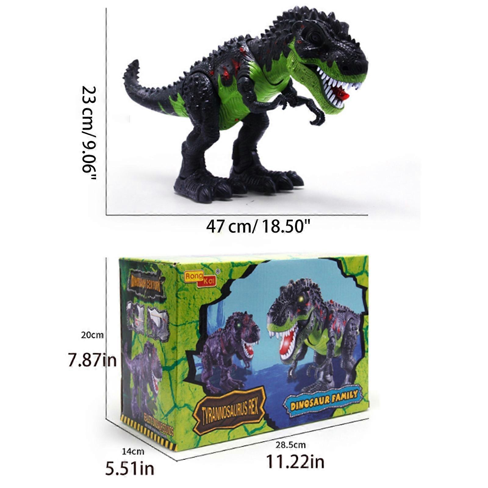 Cartoon Dinosaur Toy Electric Tyrannosaurus with Joint Arms LED Eyes Simulation Sound Crashproof T-Rex Boys Funny Gift  Brown