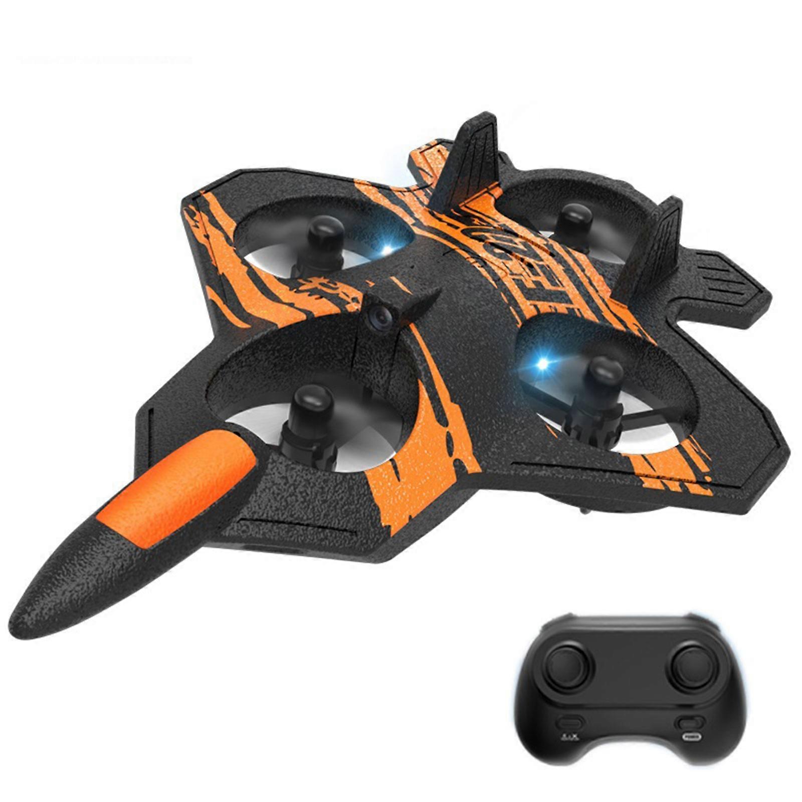 Epp Foam Rc Plane F22 RC Plane Auto Hovering Drones Foam RC Fighter Jet Foam Drones 2.4GHZ Remote Control Airplane  Orange