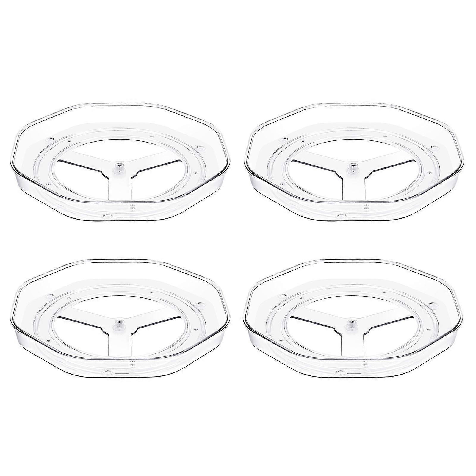 1/2/4x Multifunction Turntable Storage Rack Rotating Condiment Holder Spice Rack Durable Fridge Organiser Spice Rack