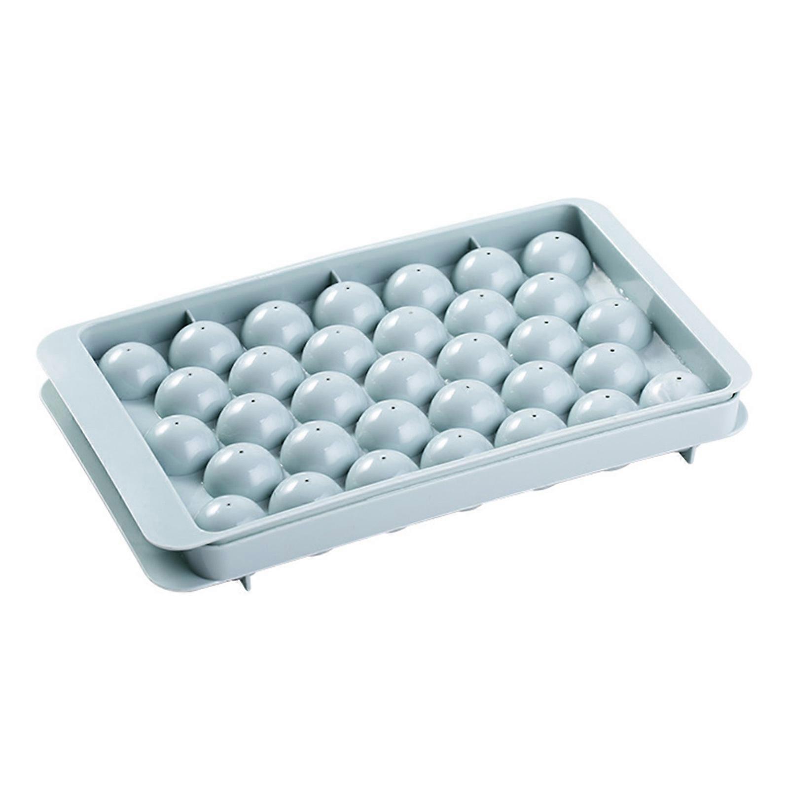 33 Grids Homemade Ice Moulds Ice Tray Ice Maker Making Ice Cube Grinding Tools Cute Ice Box PP Material 2 Colors Choose  Blue