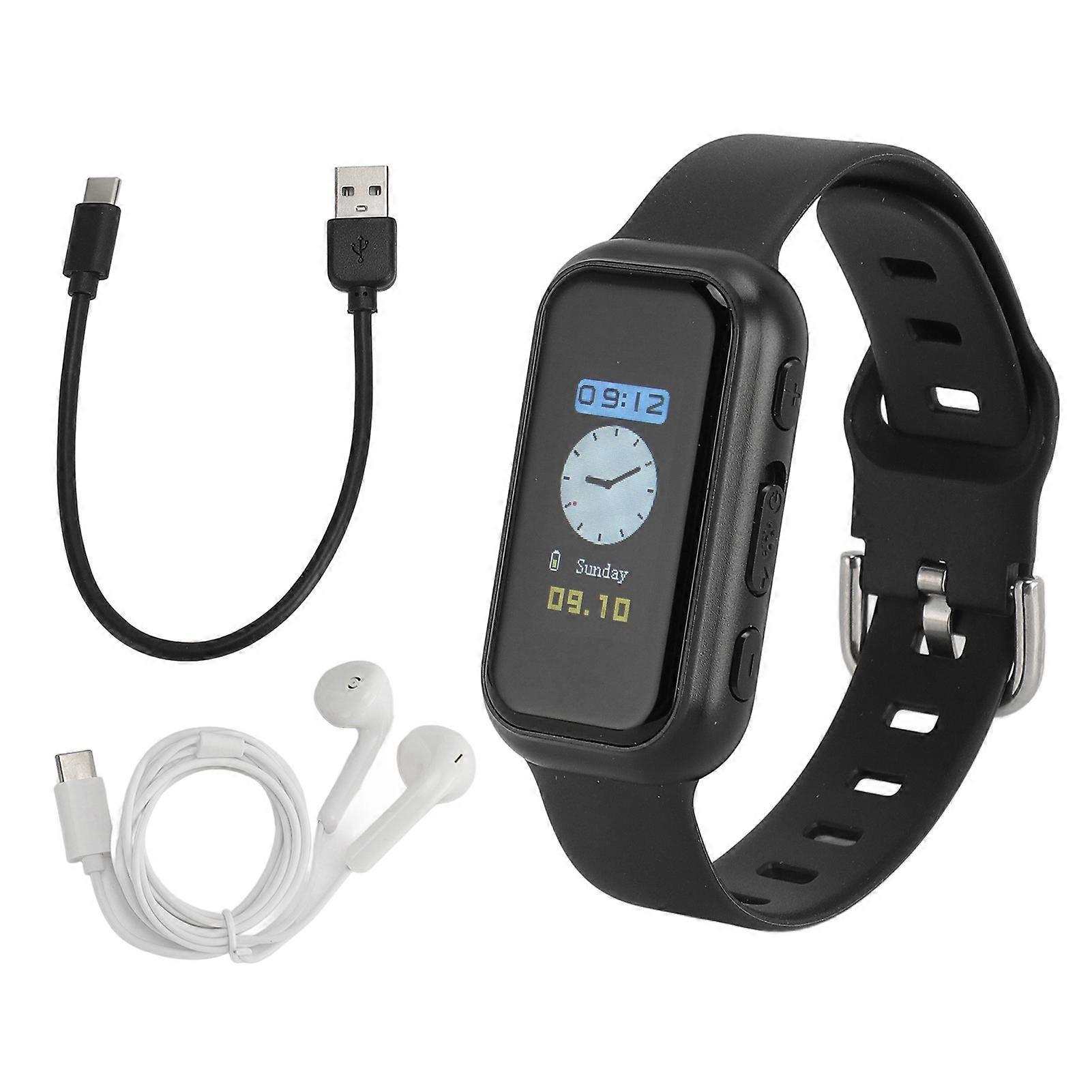 64GB Voice Recorder Watch with HD Noise Reduction, MP3 Player, and File Encryption
