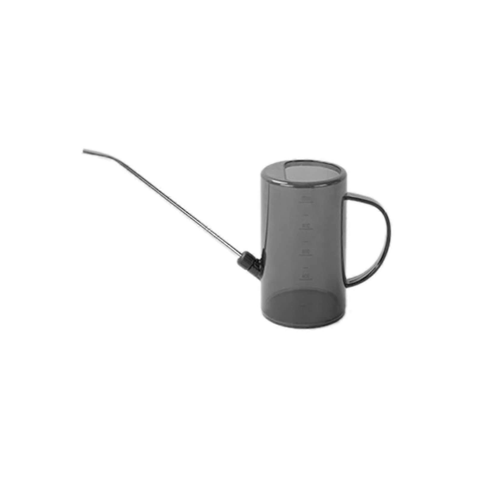 Watering Can 1L Capacity Indoor Plants Transparent Gray Durable PP Long Spout Garden