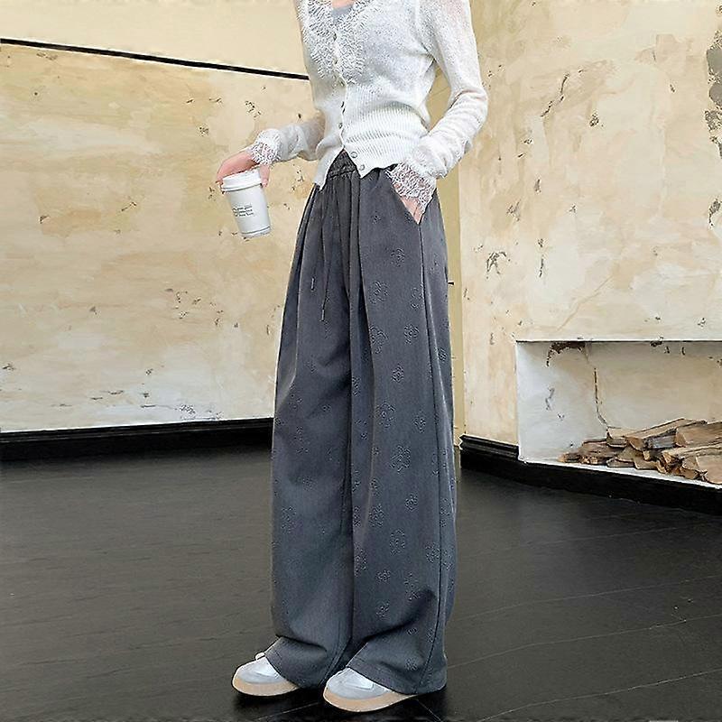 Women's Autumn Slim Solid Color Patchwork Lace Up Straight Leg High Waist Casual Pants
