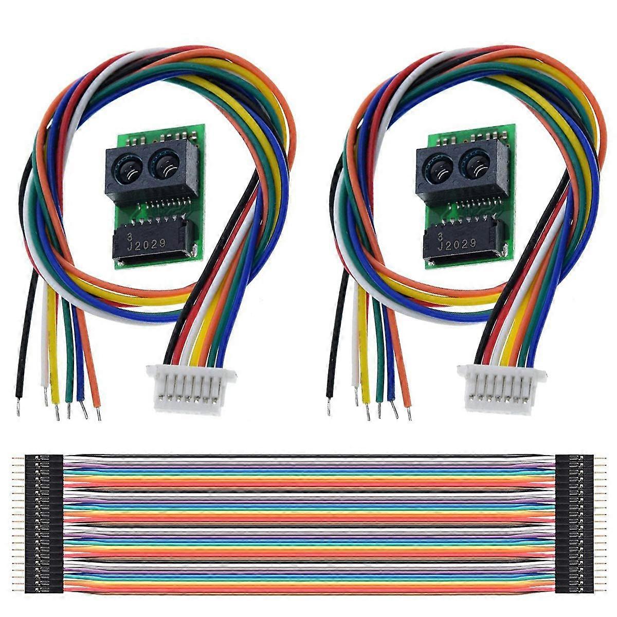 2Pack Distance Sensor Module GP2Y0E03 Infrared Ranging Sensor 450CM I2C Output for Arduino with MM Dupont Cable 20PIN