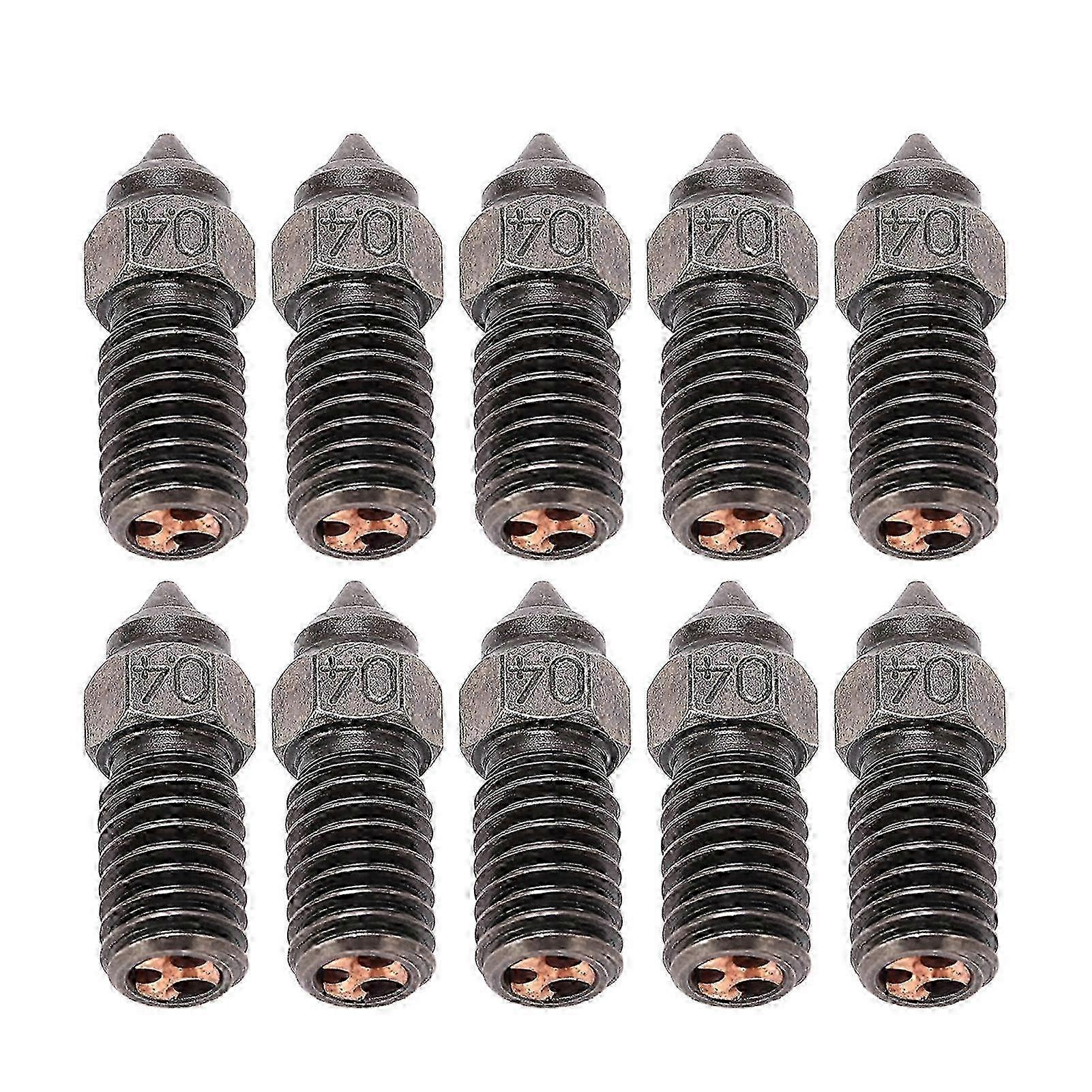 2025 10 Stück 0,4 mm High-Flow-Extruderdüsen aus gehärtetem Stahl für Neptune 3D-Drucker - Hot-End-Ersatz