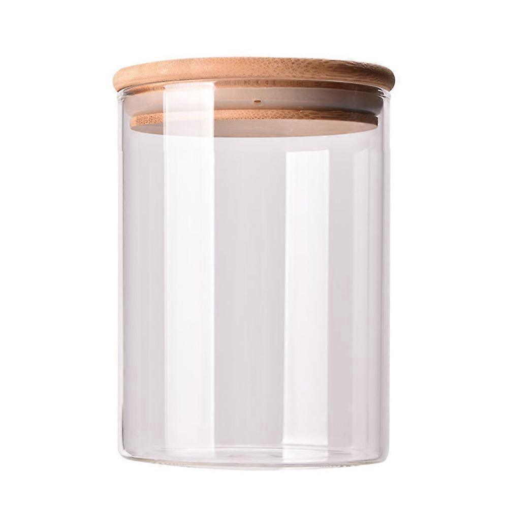 Bamboo Topped Glass Jars, Airtight for Tea Coffee and Sugars