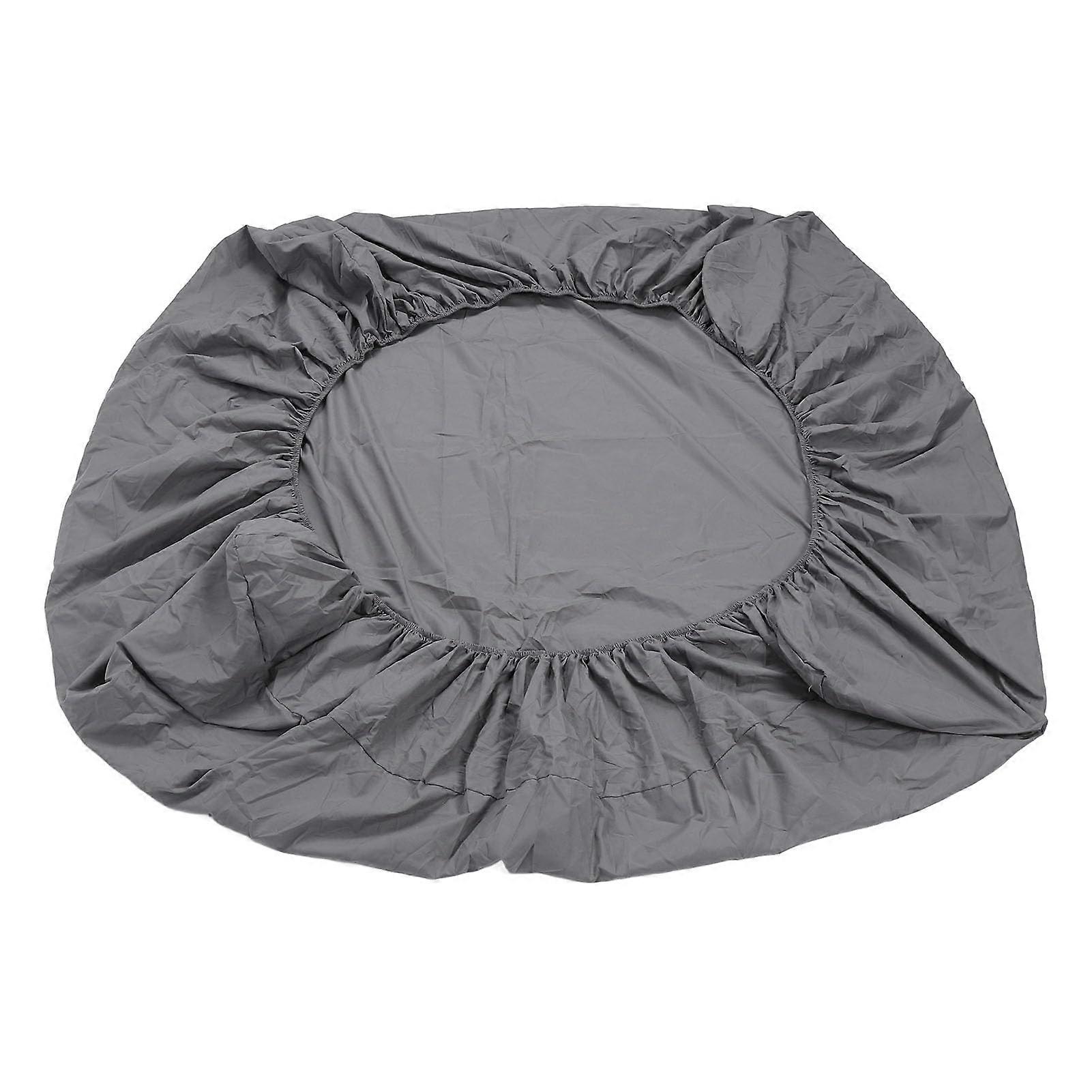 Elastic Fitted Bed Sheet Soft Breathable Stretch Fabric Full Size Grey Bedding (200x220cm)