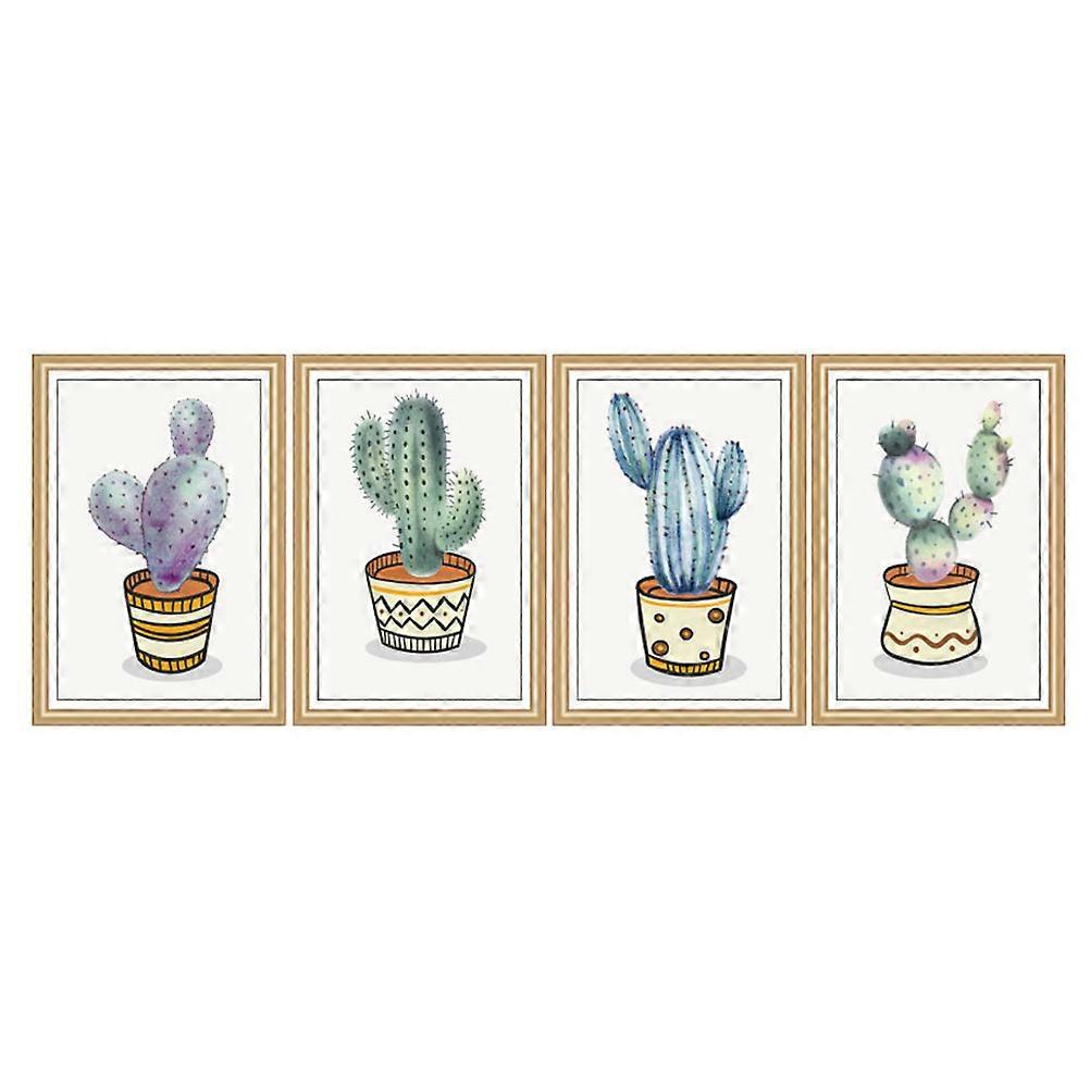 Removable Wall Stickers Cactus Wall Decal Creative Design For Smooth Surface PVC 1 Sheet
