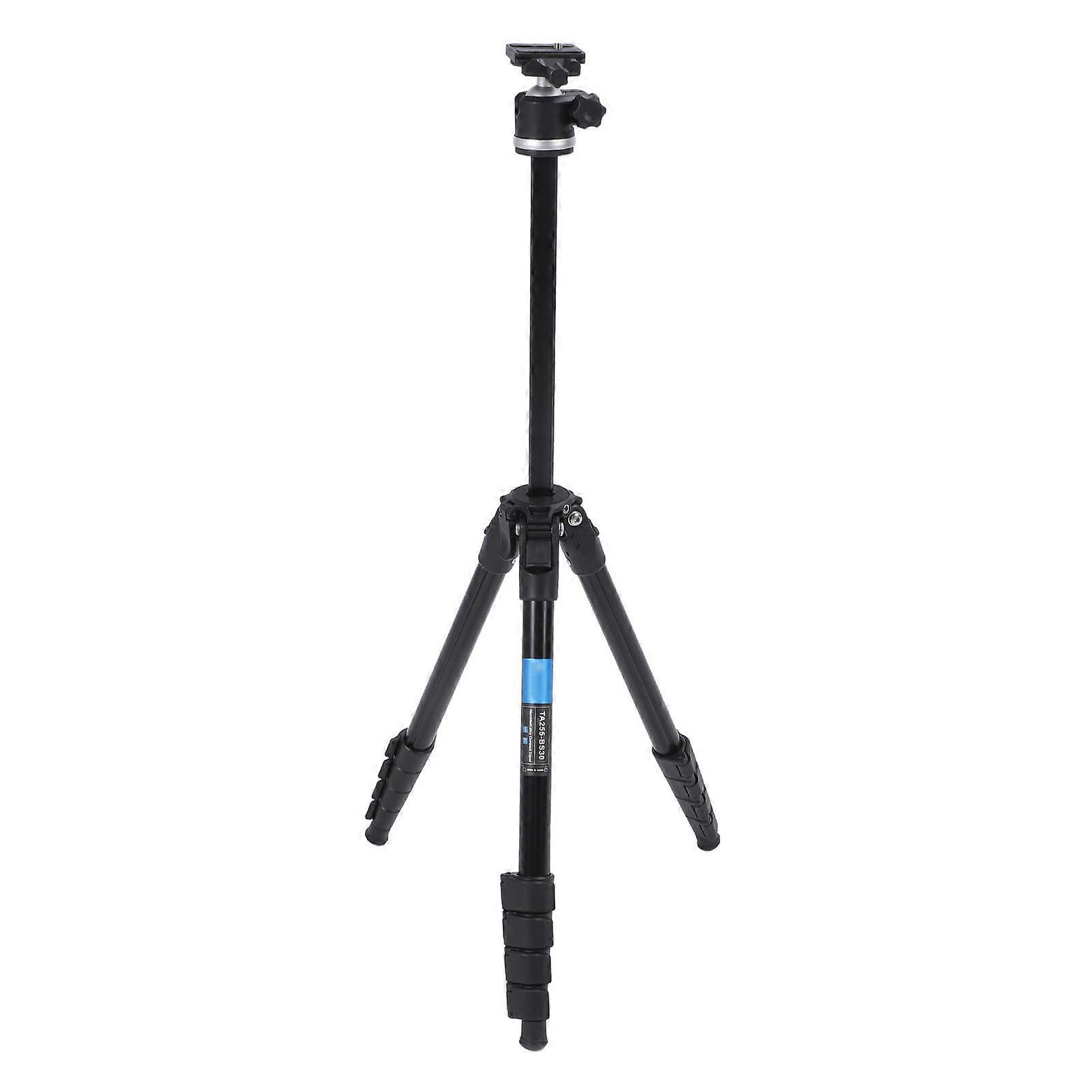 Camera Tripod with Ball Head Center Column Quick Release Plate Aluminum Alloy Travel Tripod for DSLR Video Camcorder Low Angle Shooting