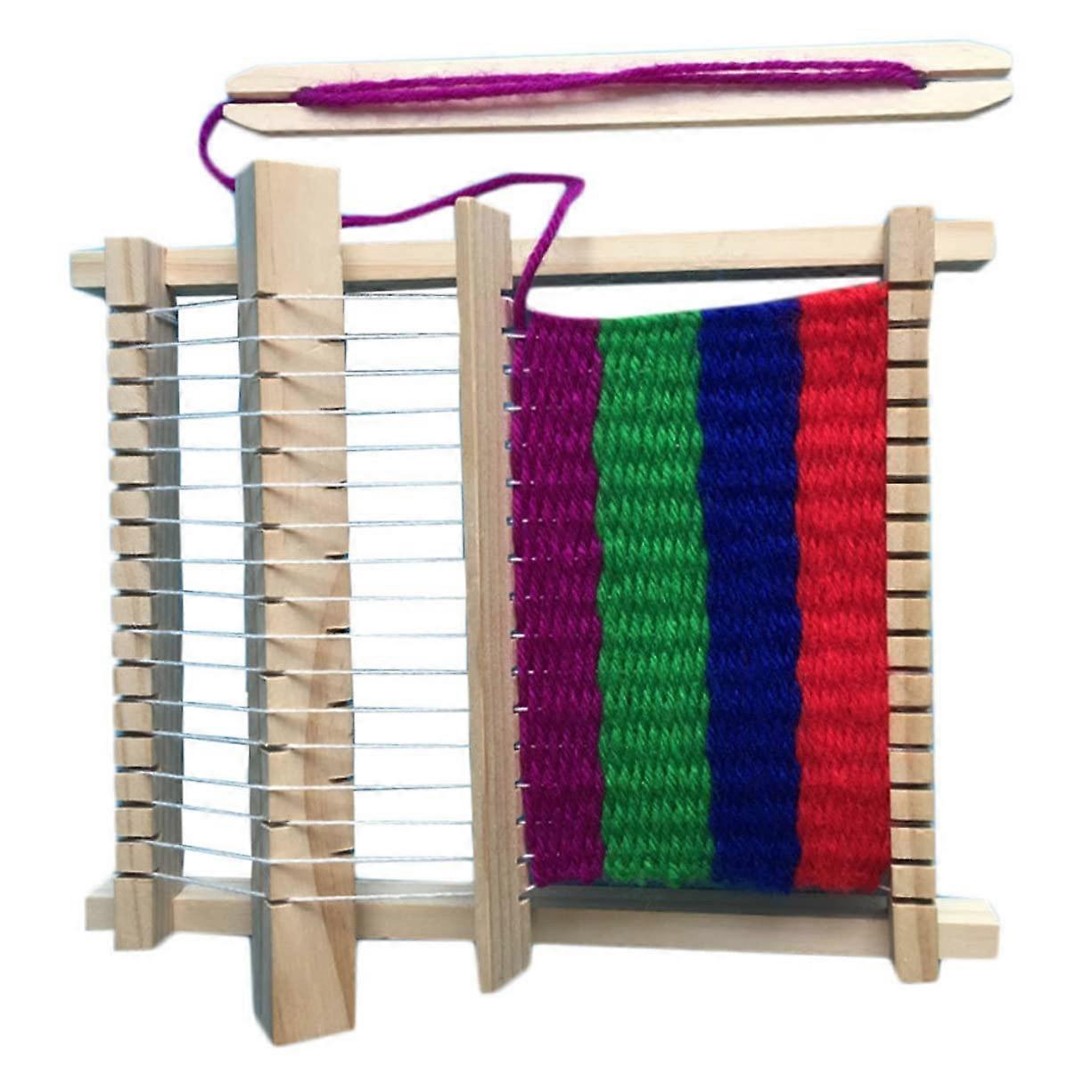 Wood Knitting Machine for DIY Crafts, Durable Material for Boys Ages 3+, Promotes Creativity and Skill Development