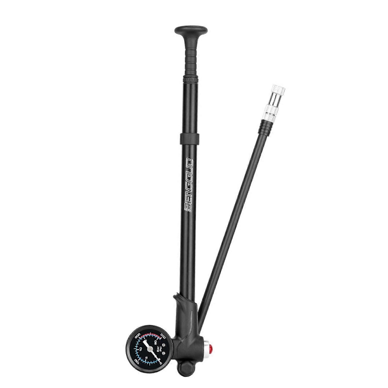 Luftpumpen mit Manometer für Rennrad und Mountainbike, 300 PSI Hochdruck-Stoßpumpen für Reifenventile, Heimgebrauch