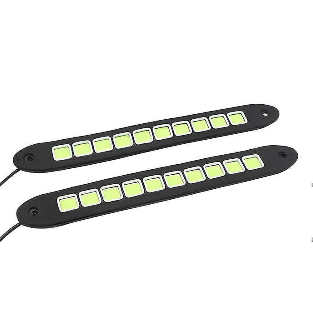 Vehicle Daytime Running Light Cob White Drl Lamp Flexible 2Pcs